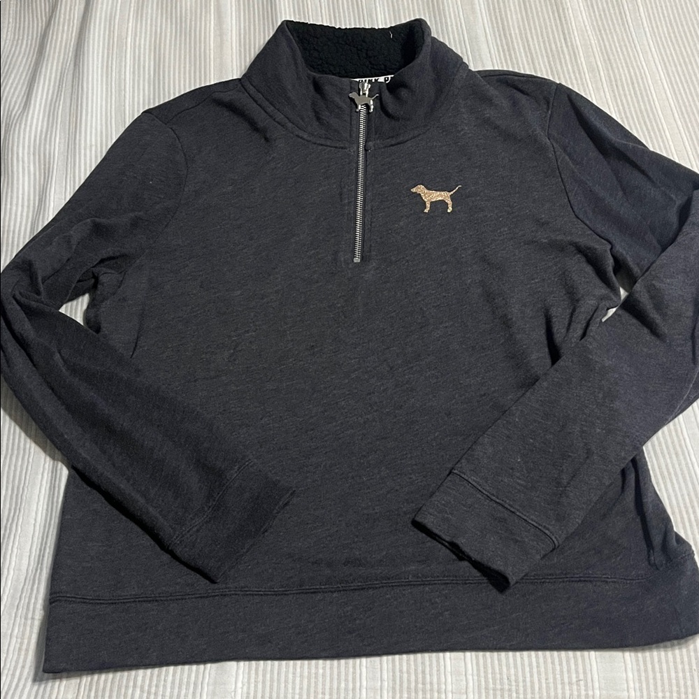 Victoria's Secret Black Fleece Pullover
